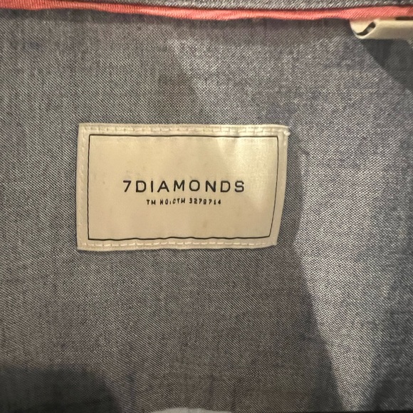 7 DIAMONDS MENS BUTTON DOWN SHIRT (with watermelon print) - Picture 2 of 3